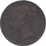 1845 FARTHING ( FINE ) - FARTHING - Cambridgeshire Coins