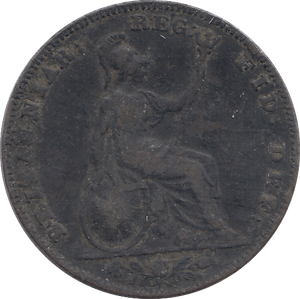 1845 FARTHING ( FINE ) - FARTHING - Cambridgeshire Coins