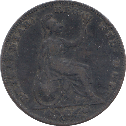 1845 FARTHING ( FINE ) - FARTHING - Cambridgeshire Coins