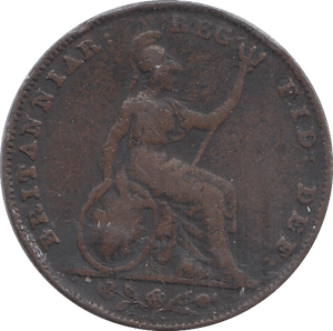 1845 FARTHING ( FINE ) - FARTHING - Cambridgeshire Coins