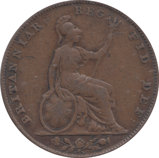 1845 FARTHING ( FINE ) - FARTHING - Cambridgeshire Coins