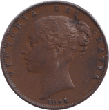 1845 FARTHING ( GF ) - FARTHING - Cambridgeshire Coins