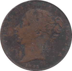 1845 FARTHING ( NF ) - FARTHING - Cambridgeshire Coins