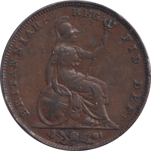 1845 FARTHING ( VF ) - FARTHING - Cambridgeshire Coins