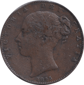 1845 FARTHING ( VF ) - FARTHING - Cambridgeshire Coins