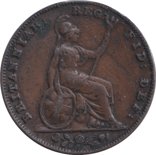 1845 FARTHING ( VF ) - FARTHING - Cambridgeshire Coins