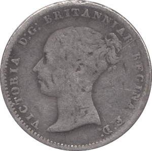 1845 FOURPENCE ( FINE ) - Fourpence - Cambridgeshire Coins