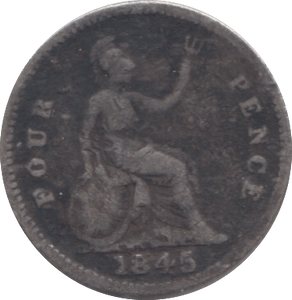 1845 FOURPENCE ( NF ) - FOURPENCE - Cambridgeshire Coins