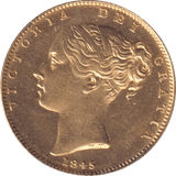 1845 GOLD SOVEREIGN ( AUNC ) - SOVEREIGN - Cambridgeshire Coins