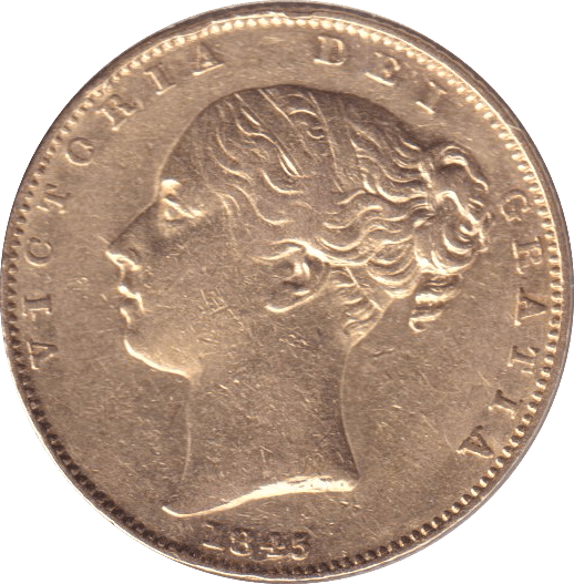1845 GOLD SOVEREIGN ( GVF ) - SOVEREIGN - Cambridgeshire Coins