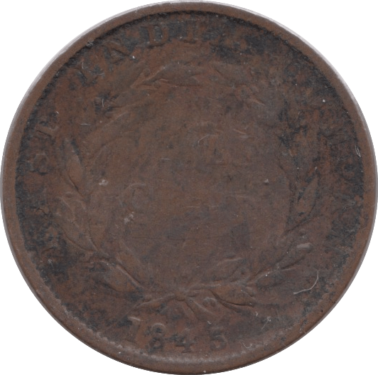 1845 HALF CENT NOVA SCOTIA 1 - WORLD COINS - Cambridgeshire Coins