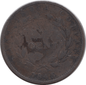 1845 HALF CENT NOVA SCOTIA - WORLD COINS - Cambridgeshire Coins