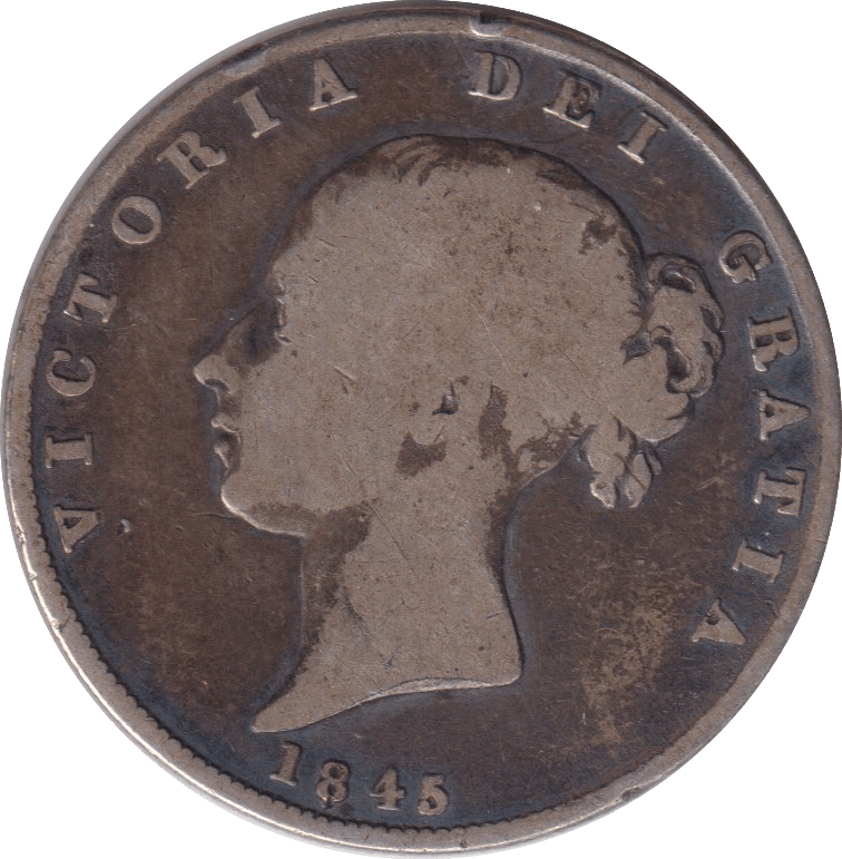 1845 HALF CROWN ( FINE ) - HALFCROWN - Cambridgeshire Coins