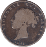 1845 HALF CROWN ( FINE ) - HALFCROWN - Cambridgeshire Coins