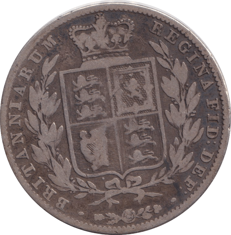 1845 HALF CROWN ( FINE ) - HALFCROWN - Cambridgeshire Coins