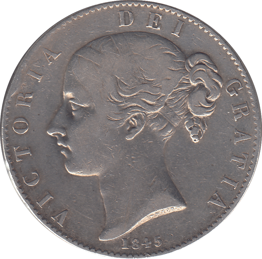 1845 HALF CROWN ( GF ) - WORLD COINS - Cambridgeshire Coins