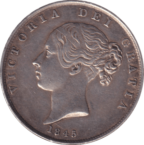 1845 HALFCROWN ( EF ) - HALFCROWN - Cambridgeshire Coins