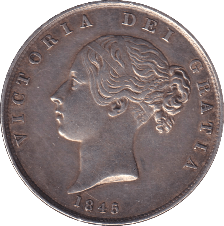 1845 HALFCROWN ( EF ) - HALFCROWN - Cambridgeshire Coins