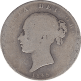 1845 HALFCROWN ( FAIR ) - HALFCROWN - Cambridgeshire Coins