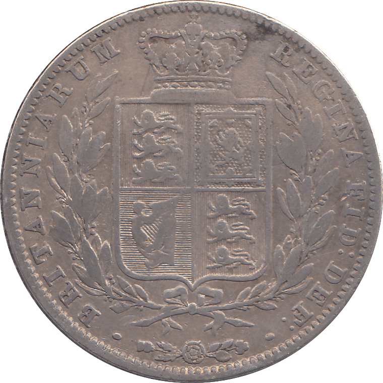 1845 HALFCROWN ( FINE ) - HALFCROWN - Cambridgeshire Coins