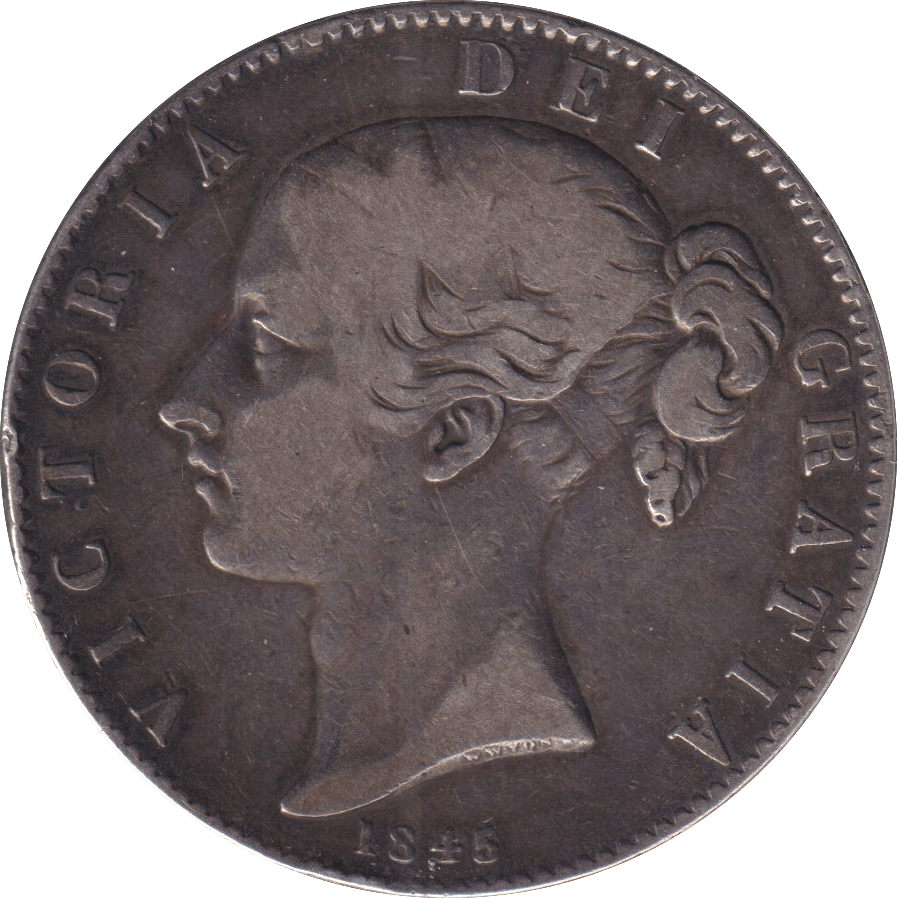 1845 HALFCROWN ( GF ) - HALFCROWN - Cambridgeshire Coins