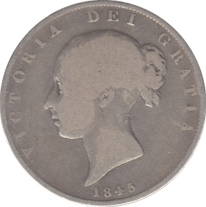 1845 HALFCROWN ( NF ) - SIXPENCE - Cambridgeshire Coins