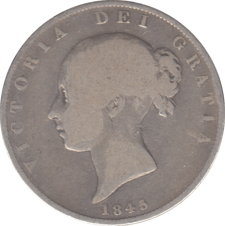 1845 HALFCROWN ( NF ) - SIXPENCE - Cambridgeshire Coins