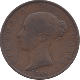 1845 HALFPENNY ( FINE ) - HALFPENNY - Cambridgeshire Coins