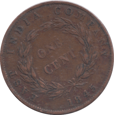 1845 MALAYSIA ONE CENT EAST INDIA COMPANY - WORLD COINS - Cambridgeshire Coins