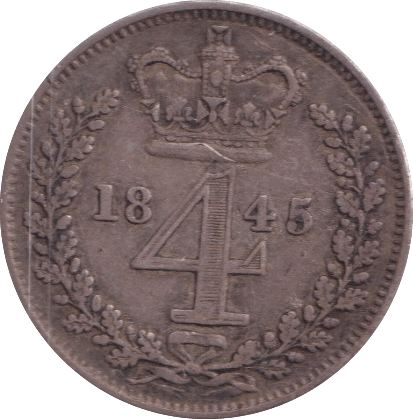 1845 MAUNDY FOURPENCE ( GF ) - MAUNDY FOURPENCE - Cambridgeshire Coins