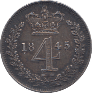 1845 MAUNDY FOURPENCE ( GVF ) - MAUNDY FOURPENCE - Cambridgeshire Coins