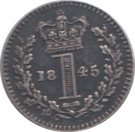 1845 MAUNDY ONE PENNY ( GVF ) - MAUNDY ONE PENNY - Cambridgeshire Coins