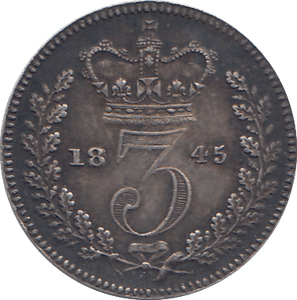 1845 MAUNDY THREEPENCE ( VF ) - MAUNDY THREEPENCE - Cambridgeshire Coins