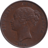 1845 PENNY ( AUNC ) - PENNY - Cambridgeshire Coins