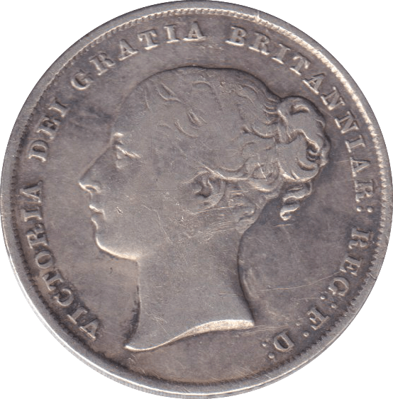 1845 SHILLING ( FINE ) 1 - SHILLING - Cambridgeshire Coins
