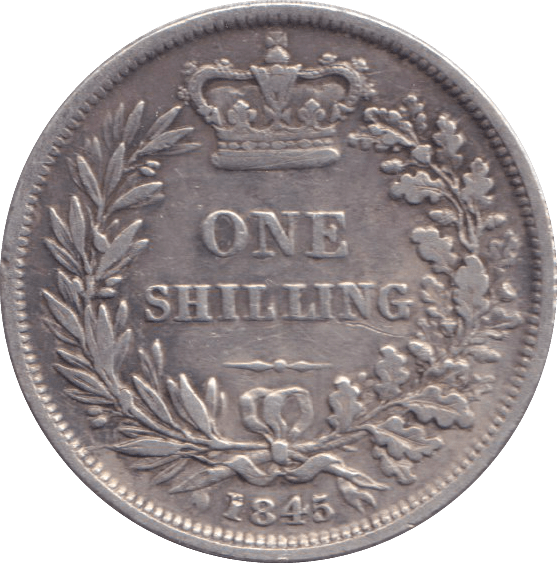1845 SHILLING ( FINE ) 1 - SHILLING - Cambridgeshire Coins