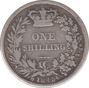 1845 SHILLING ( FINE ) - SHILLING - Cambridgeshire Coins