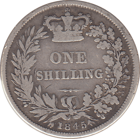 1845 SHILLING ( FINE ) - SHILLING - Cambridgeshire Coins
