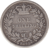 1845 SHILLING ( FINE ) - SHILLING - Cambridgeshire Coins