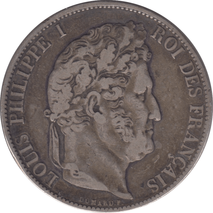 1845 SILVER FRANCE 5 FRANCS - SILVER WORLD COINS - Cambridgeshire Coins