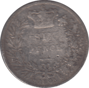 1845 SIXPENCE ( FAIR ) - SIXPENCE - Cambridgeshire Coins