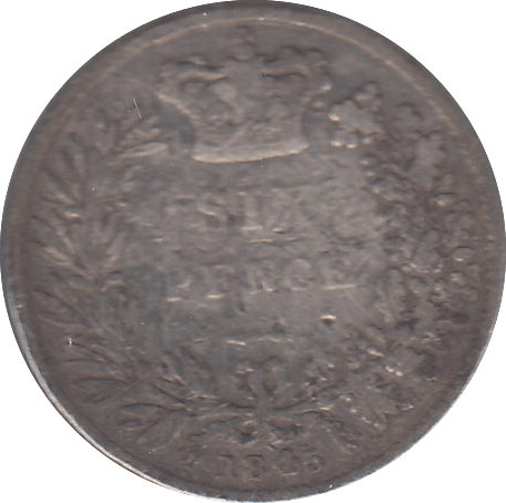 1845 SIXPENCE ( FAIR ) - SIXPENCE - Cambridgeshire Coins