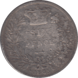 1845 SIXPENCE ( FAIR ) - SIXPENCE - Cambridgeshire Coins