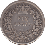 1845 SIXPENCE ( FINE ) - SIXPENCE - Cambridgeshire Coins