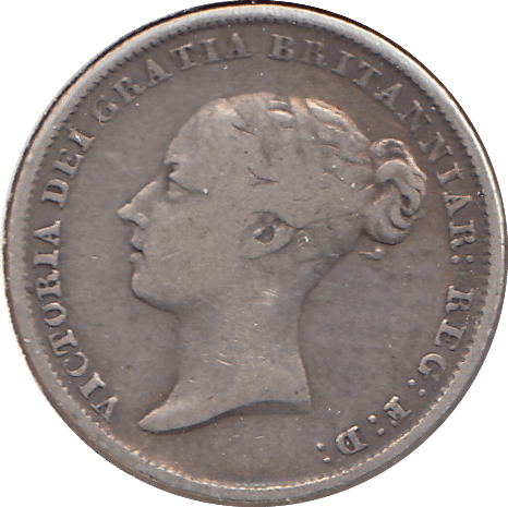 1845 SIXPENCE ( FINE ) - SIXPENCE - Cambridgeshire Coins