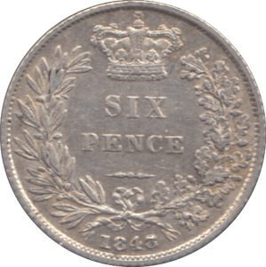 1845 SIXPENCE ( GVF ) - SIXPENCE - Cambridgeshire Coins