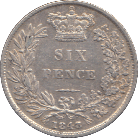 1845 SIXPENCE ( GVF ) - SIXPENCE - Cambridgeshire Coins