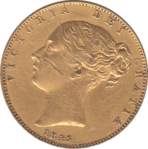 1845 SOVEREIGN ( VF ) - SOVEREIGN - Cambridgeshire Coins