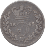 1845 THREEPENCE ( FINE ) - THREEPENCE - Cambridgeshire Coins