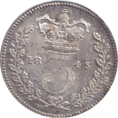 1845 THREEPENCE ( VF ) - THREEPENCE - Cambridgeshire Coins